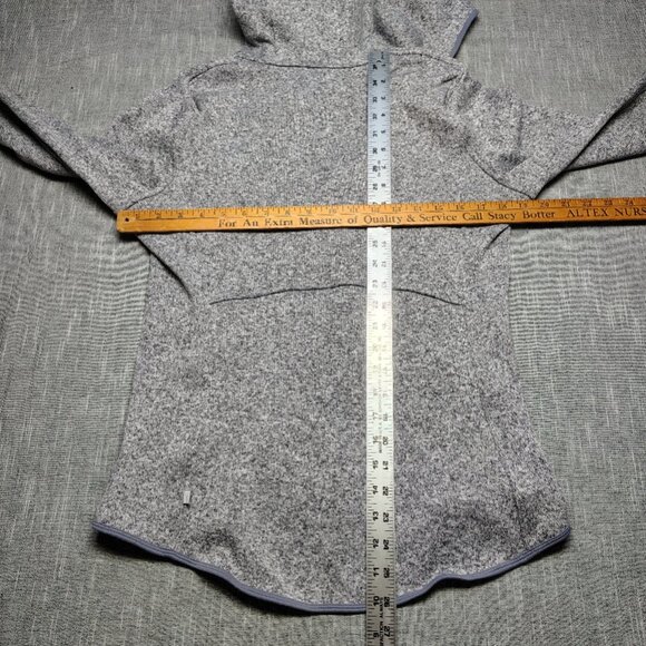 Lululemon Athletica Fleece & Thank You Hoodie Womens 10 Gray Purple Heathered - Picture 5 of 8